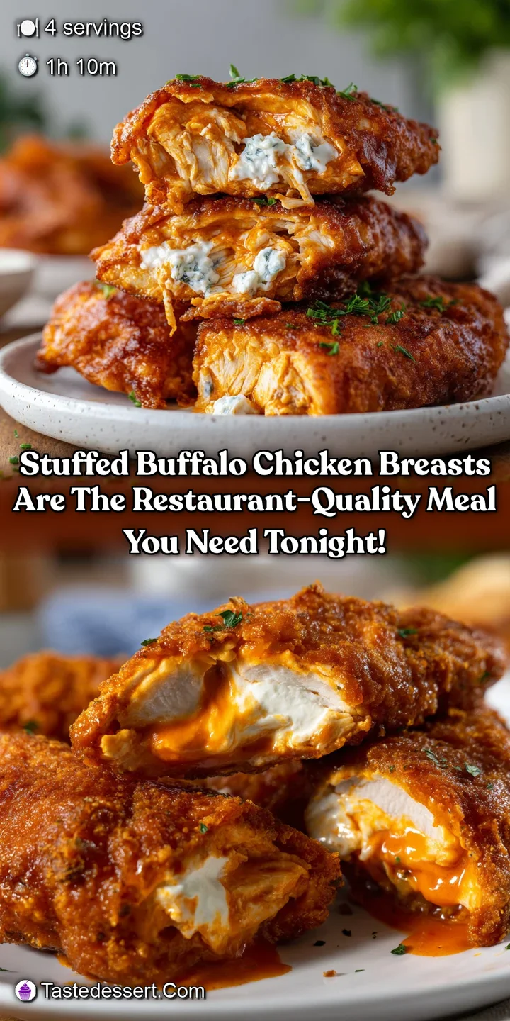 Stuffed Buffalo Chicken Breasts are the restaurant-quality meal you need tonight!