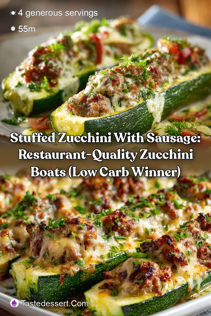 Stuffed Zucchini with Sausage: Restaurant-Quality Zucchini Boats (Low Carb Winner)