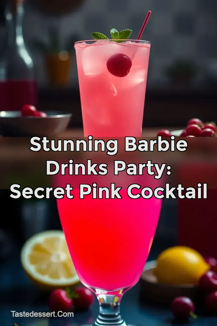 Stunning Barbie Drinks Party: Secret Pink Cocktail