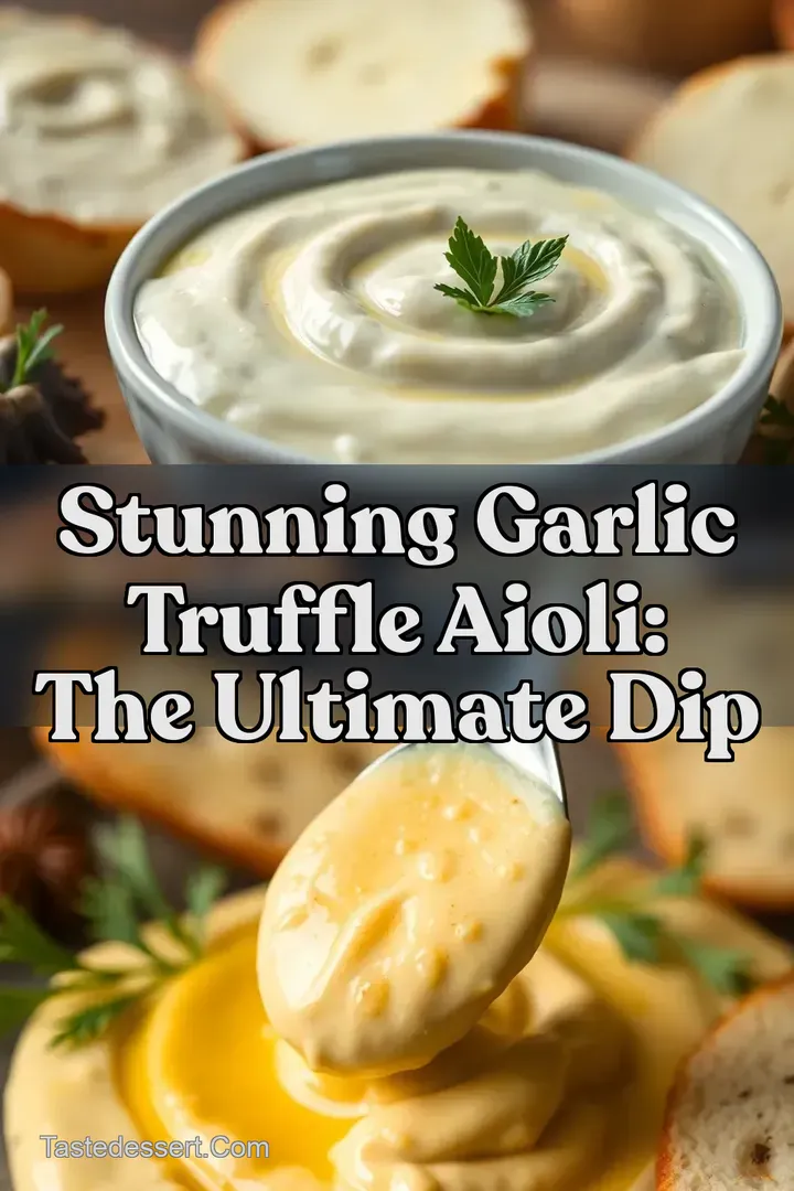 Stunning Garlic Truffle Aioli: The Ultimate Dip : PIN FOR LATER Stunning Garlic Truffle Aioli: The Ultimate Dip