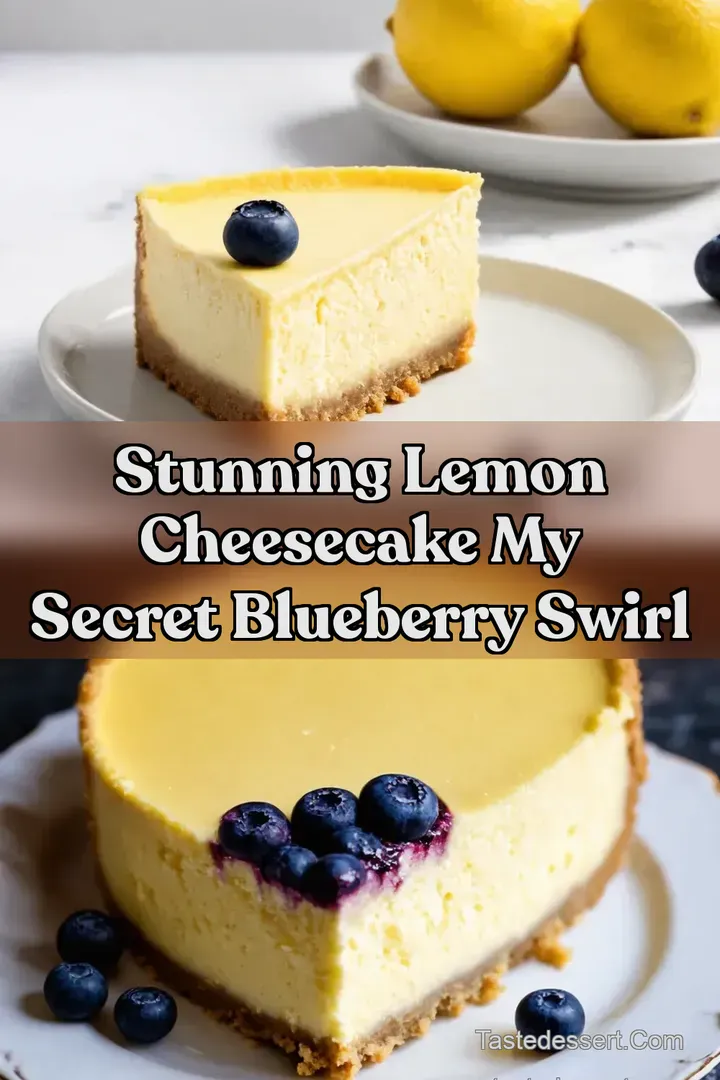 Stunning Lemon Cheesecake My Secret Blueberry Swirl