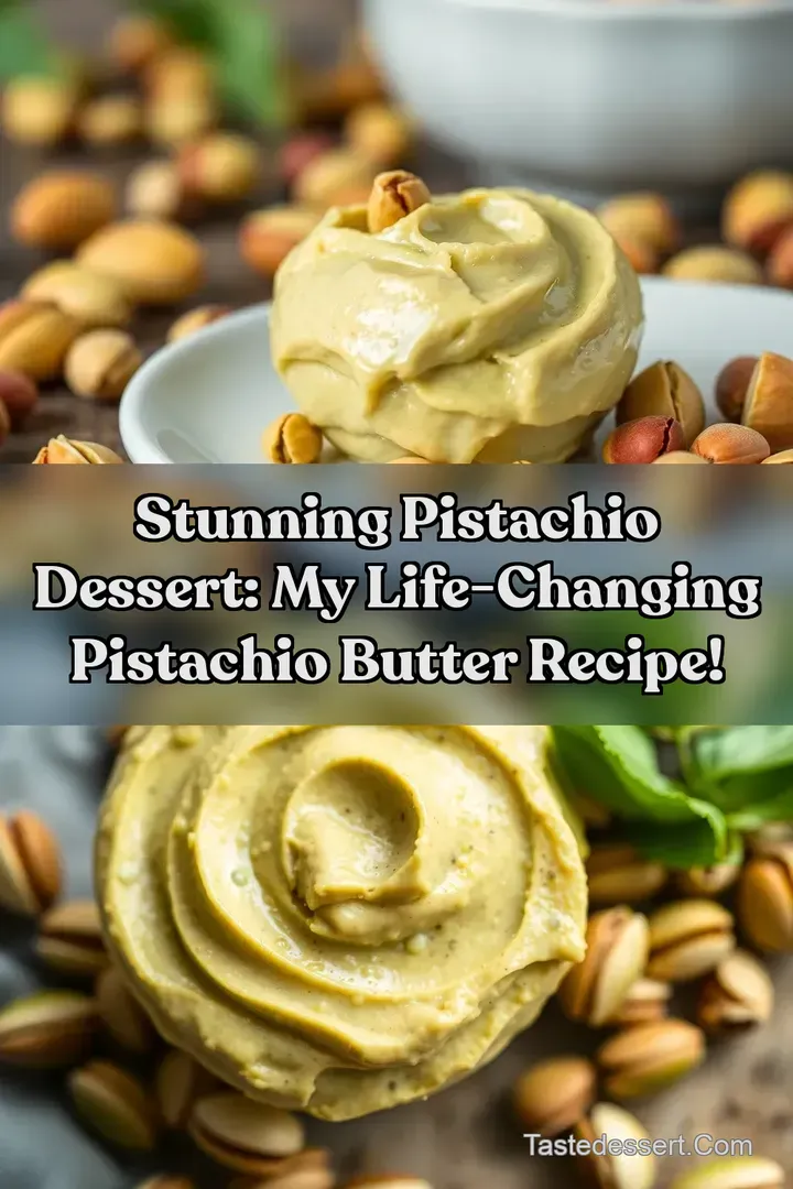 Stunning Pistachio Dessert: My Life-Changing Pistachio Butter Recipe! : PIN FOR LATER Stunning Pistachio Dessert: My Life-Changing Pistachio Butter Recipe!