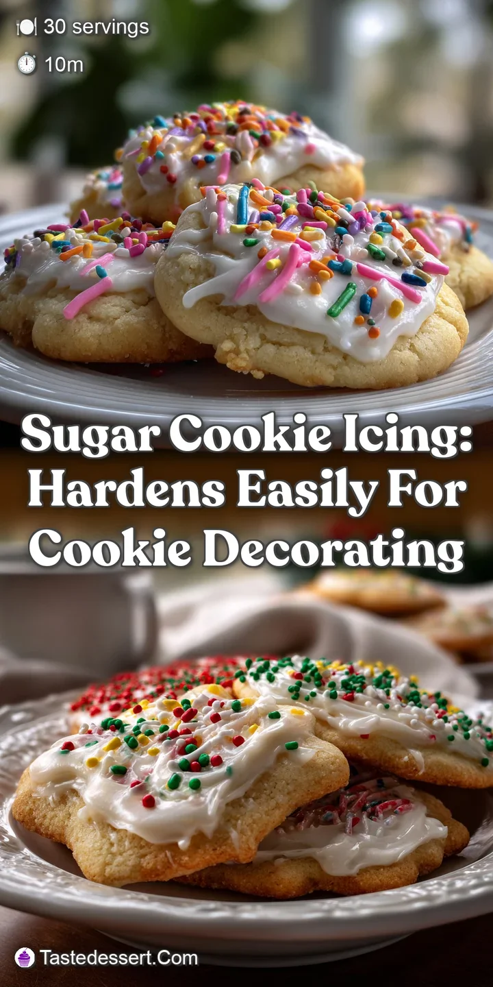 Close-up of sugar cookie icing: creamy, pale pink, and glistening. The icing&rsquo;s sheen suggests a firm set, and a smooth, ve...