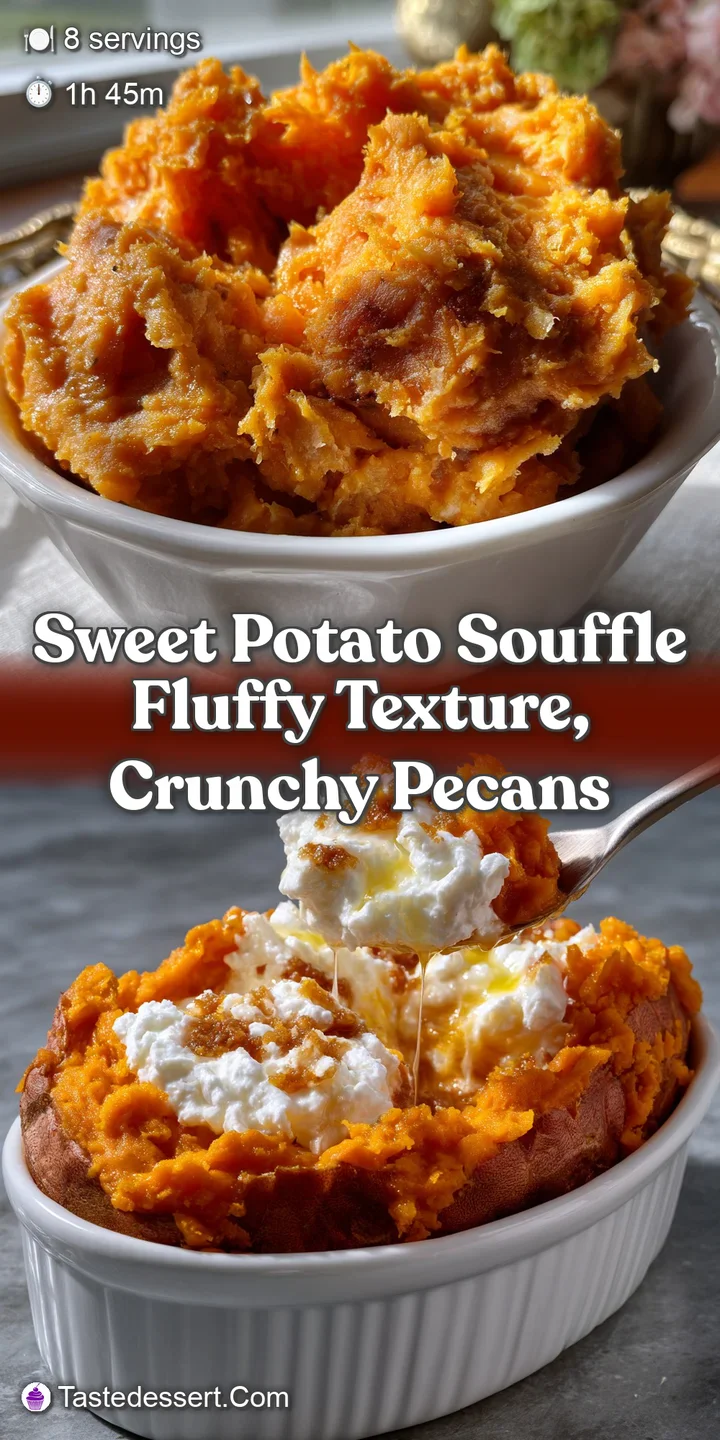 Sweet Potato Souffle Fluffy Texture Crunchy Pecans