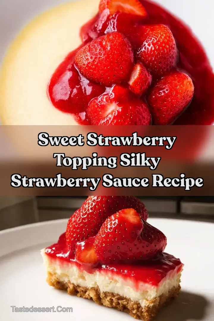 Sweet Strawberry Topping Silky Strawberry Sauce Recipe