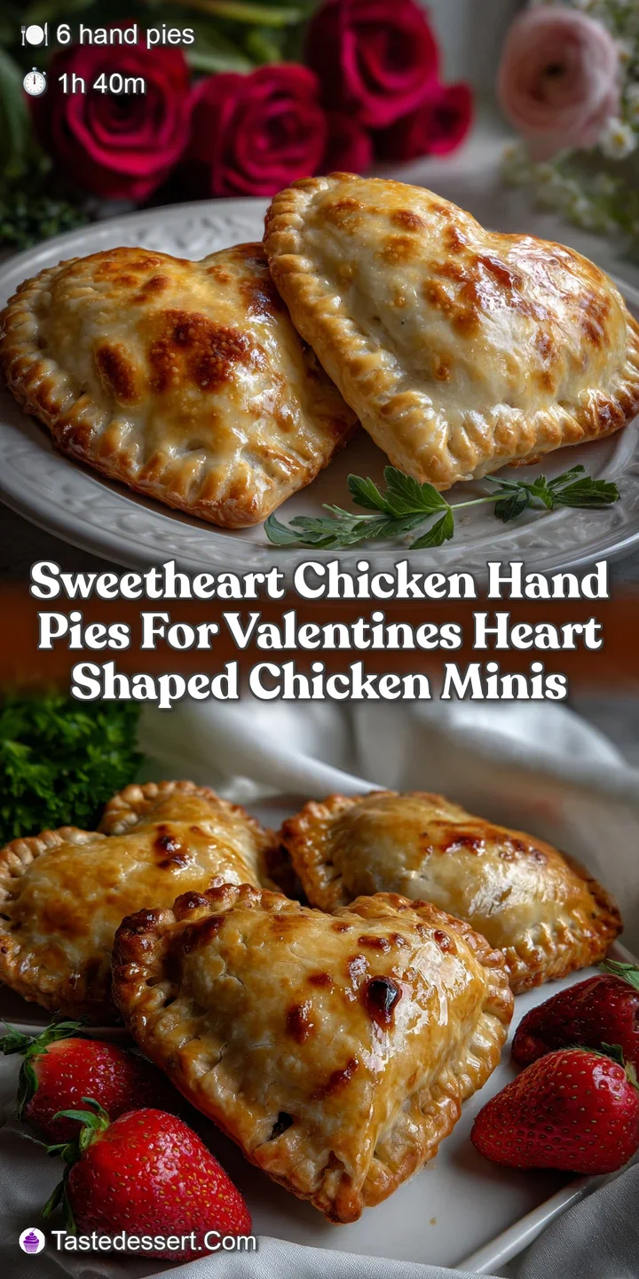 Sweetheart Chicken Hand Pies for Valentines Heart Shaped Chicken Minis