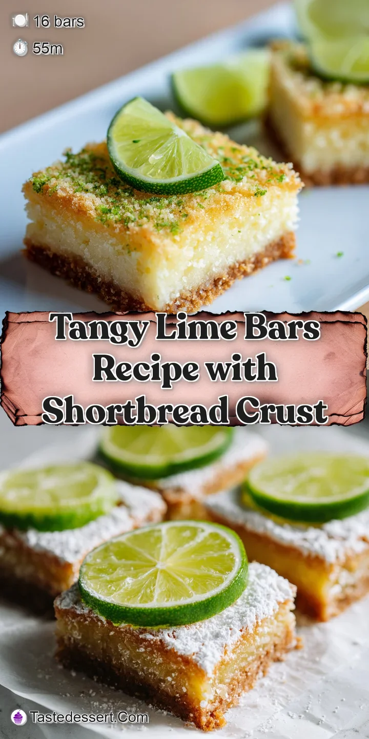 Close-up of a tangy lime bar showing its moist, bright filling and buttery, golden-brown shortbread base with crisp edges.