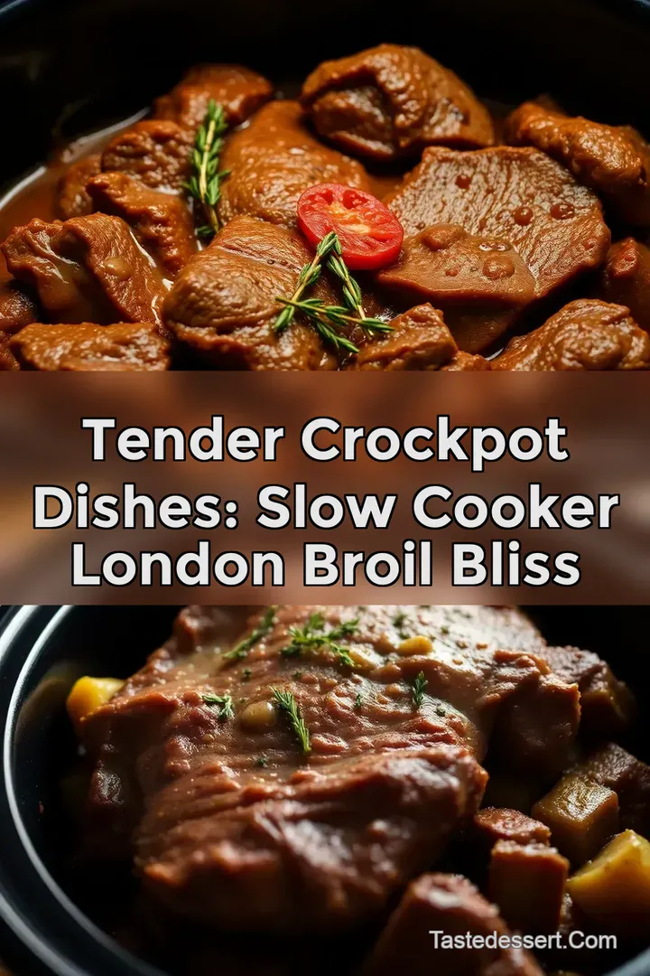 Tender Crockpot Dishes: Slow Cooker London Broil Bliss