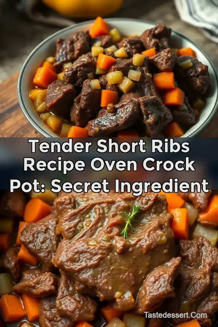 Tender Short Ribs Recipe Oven Crock Pot: Secret Ingredient