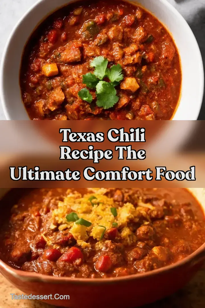 Texas Chili Recipe The Ultimate Comfort Food : PIN FOR LATER Texas Chili Recipe The Ultimate Comfort Food