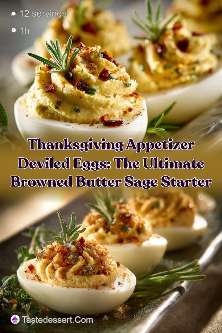 Thanksgiving Appetizer Deviled Eggs: The Ultimate Browned Butter Sage Starter