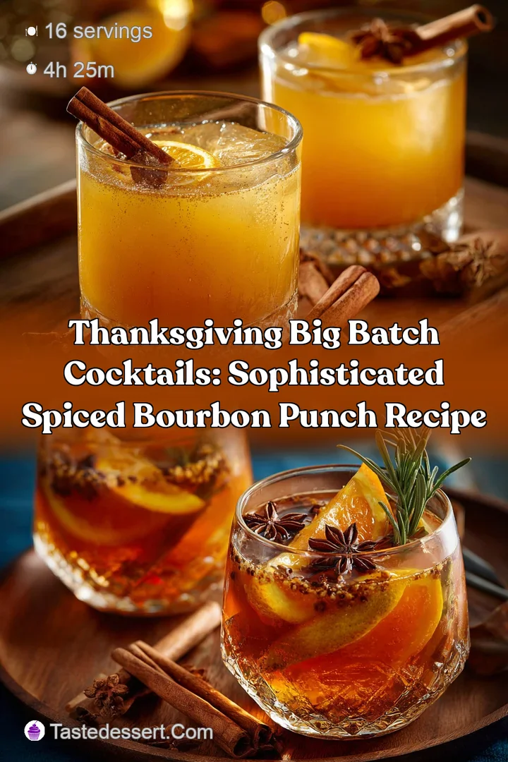 Thanksgiving Big Batch Cocktails: Sophisticated Spiced Bourbon Punch Recipe