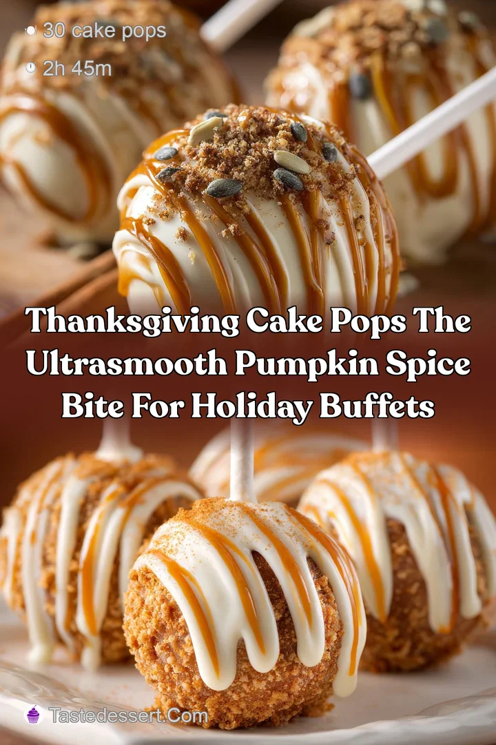 Thanksgiving Cake Pops The ultrasmooth pumpkin spice bite for holiday buffets