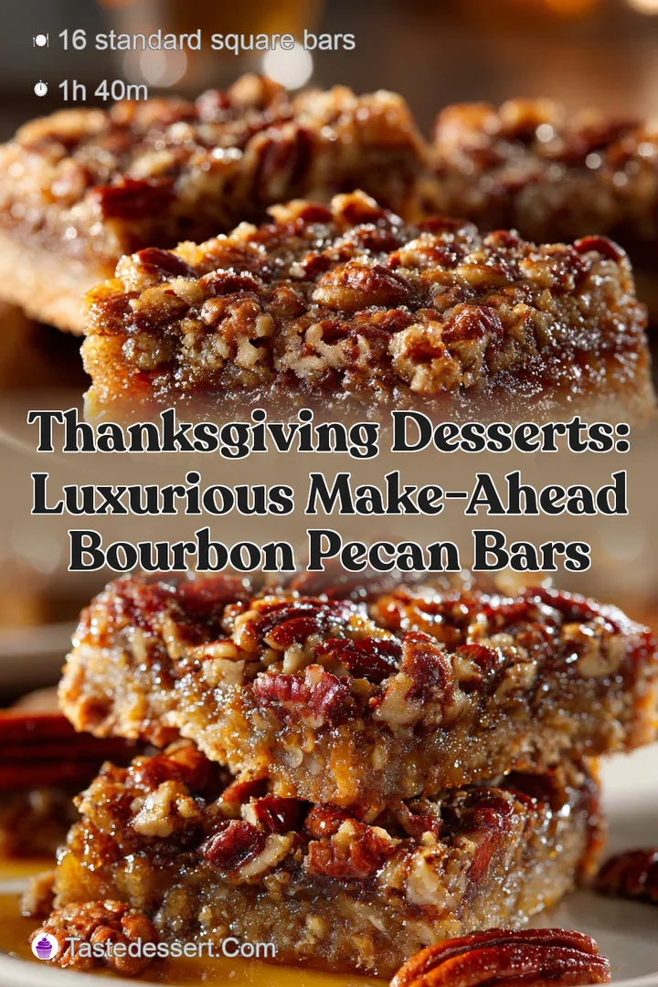 Thanksgiving Desserts: Luxurious Make-Ahead Bourbon Pecan Bars