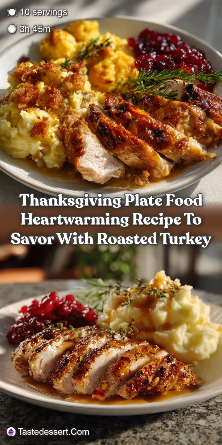 Close-up of tender, roasted turkey with crispy, golden skin, complemented by glistening cranberry sauce and a dollop of ma...