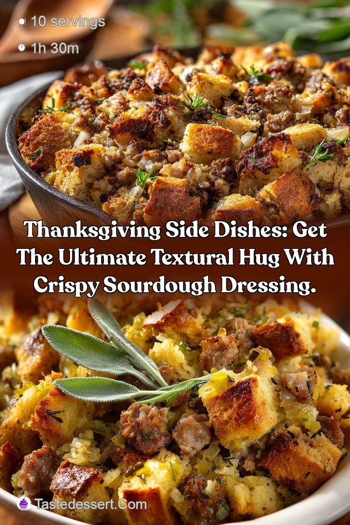 Thanksgiving Side Dishes: Get the ultimate textural hug with crispy sourdough dressing.