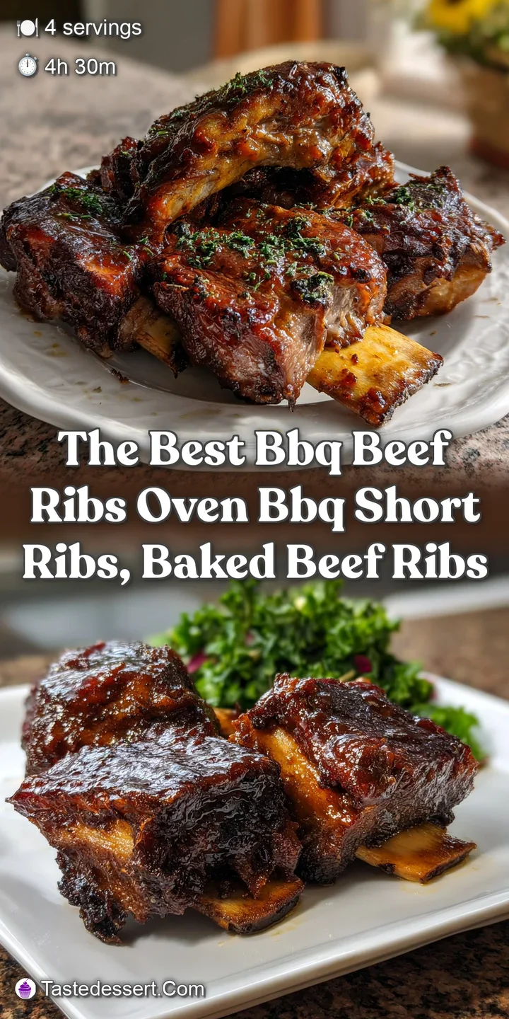 THE BEST BBQ BEEF RIBS Oven Bbq Short Ribs Baked Beef Ribs