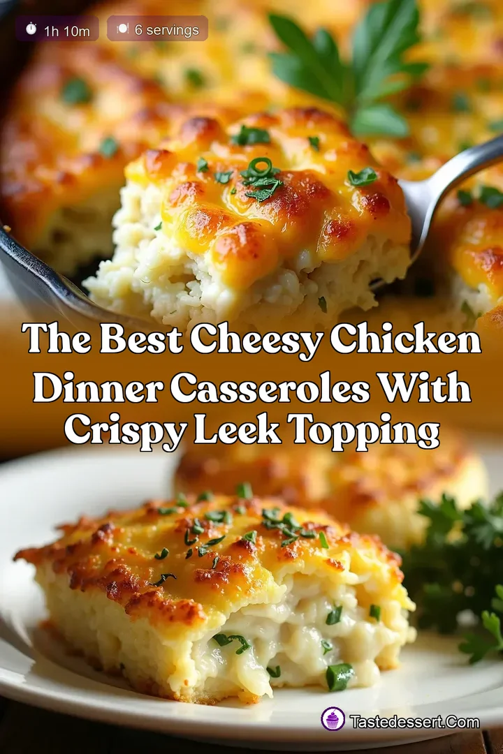The Best Cheesy Chicken Dinner Casseroles with Crispy Leek Topping