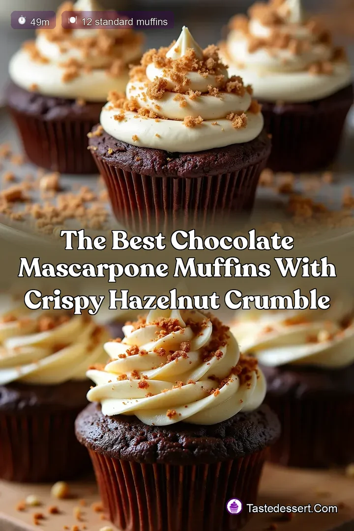 The Best Chocolate Mascarpone Muffins with Crispy Hazelnut Crumble