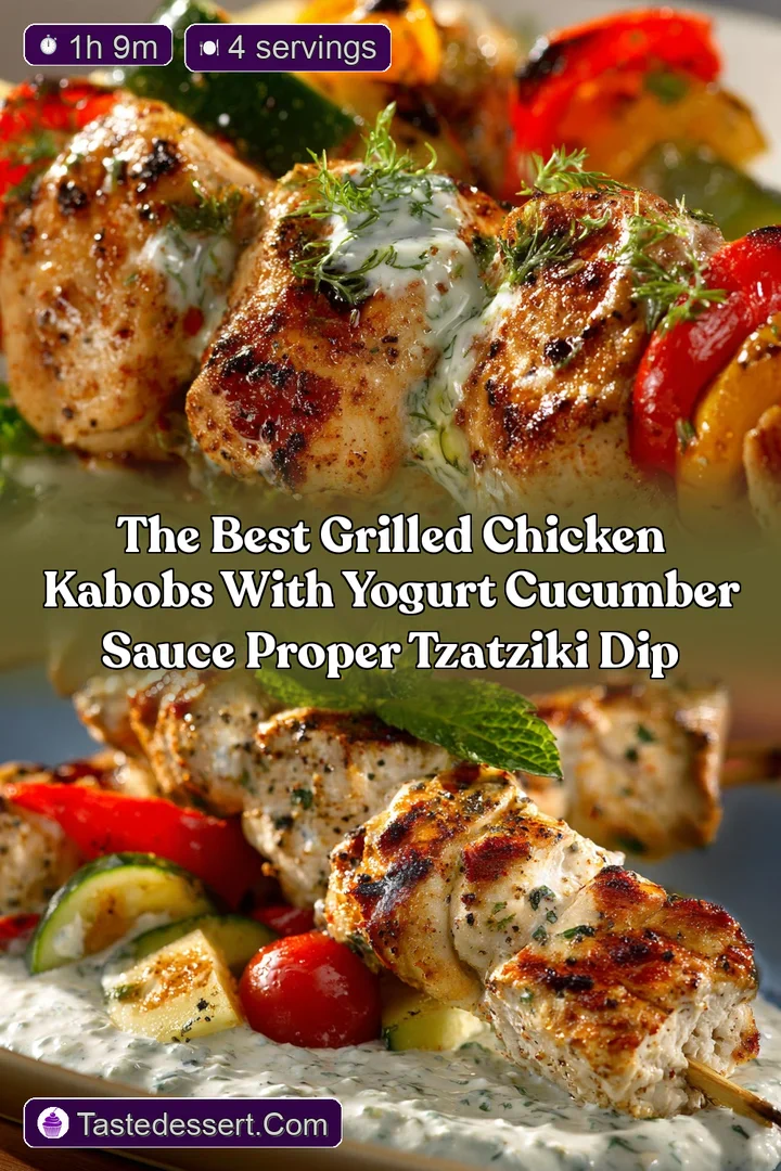 The Best Grilled Chicken Kabobs with Yogurt Cucumber Sauce Proper Tzatziki Dip