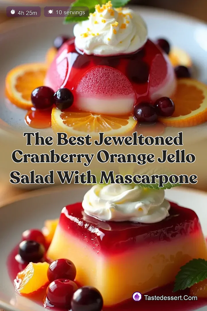 The Best JewelToned Cranberry Orange Jello Salad with Mascarpone