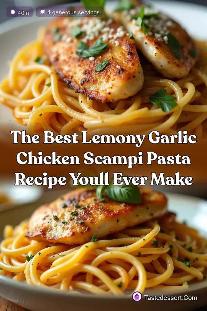 The Best Lemony Garlic Chicken Scampi Pasta Recipe Youll Ever Make