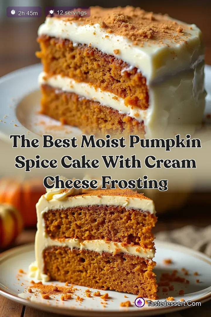 The Best Moist Pumpkin Spice Cake with Cream Cheese Frosting