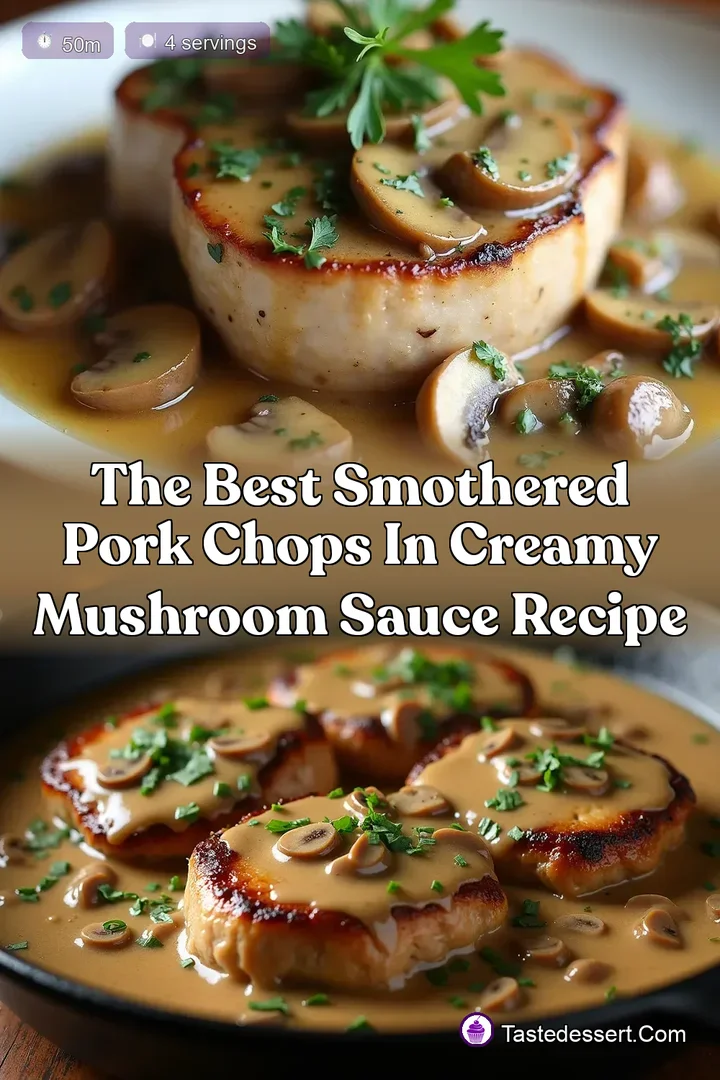 The Best Smothered Pork Chops in Creamy Mushroom Sauce Recipe
