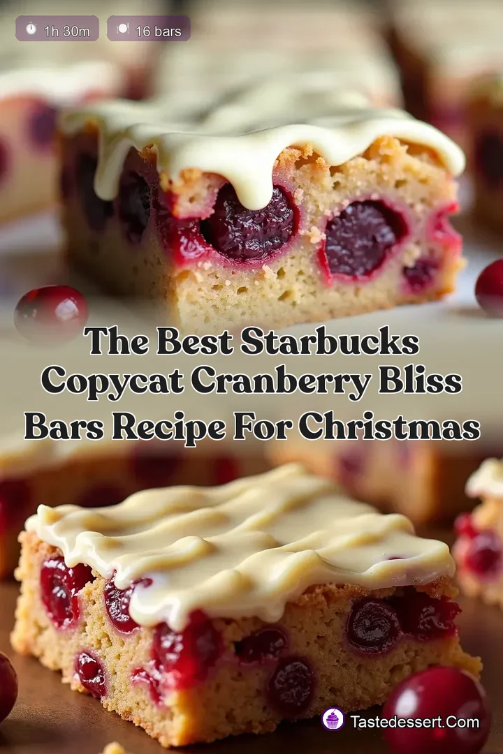 The Best Starbucks Copycat Cranberry Bliss Bars Recipe for Christmas