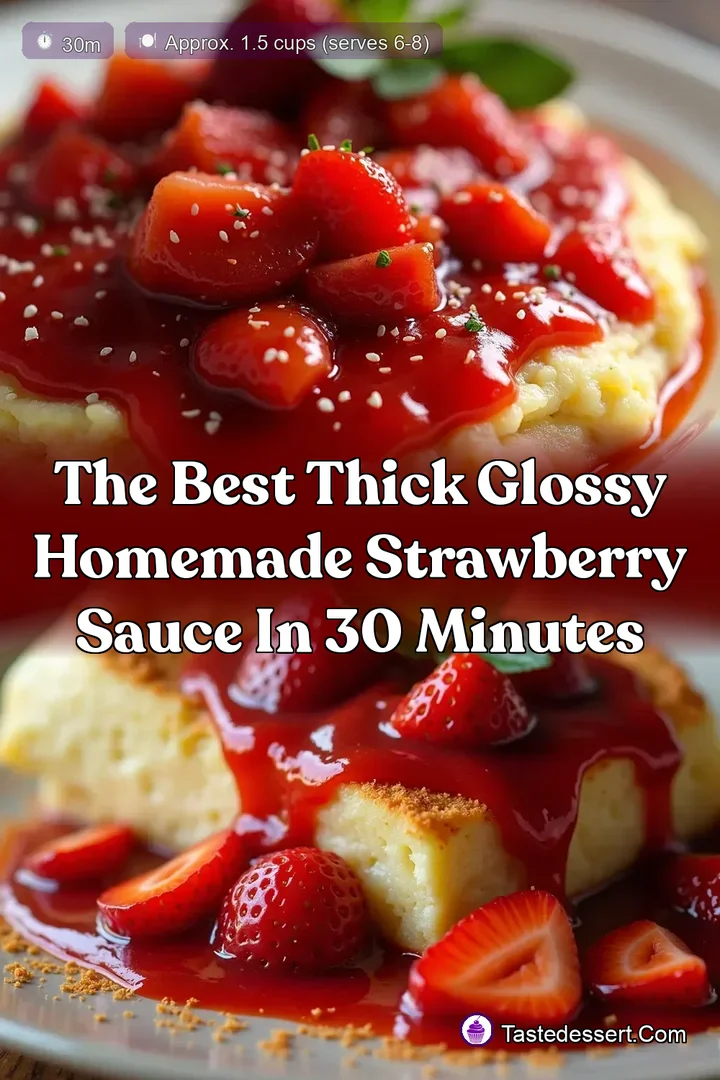 The Best Thick Glossy Homemade Strawberry Sauce in 30 Minutes