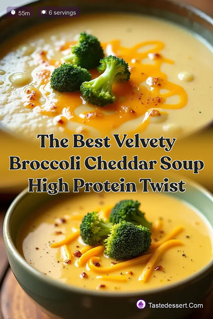 The Best Velvety Broccoli Cheddar Soup High Protein Twist
