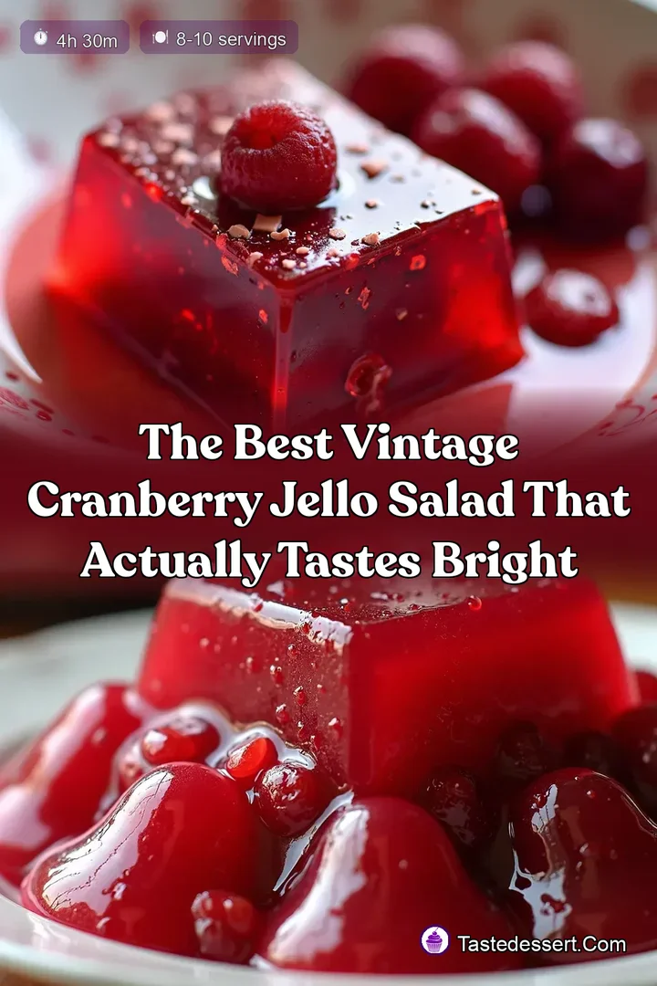 The Best Vintage Cranberry Jello Salad That Actually Tastes Bright
