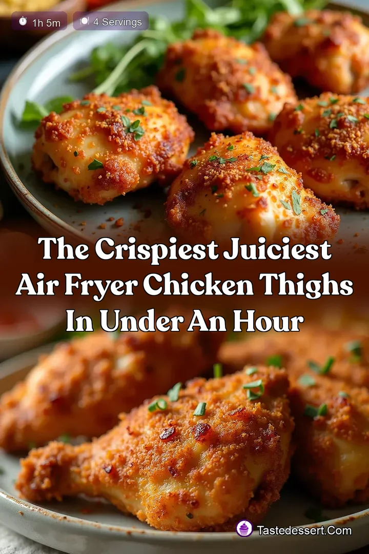 The Crispiest Juiciest Air Fryer Chicken Thighs in Under an Hour