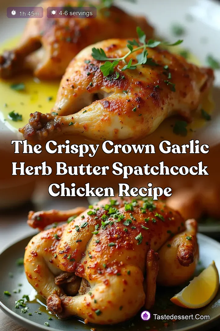The Crispy Crown Garlic Herb Butter Spatchcock Chicken Recipe