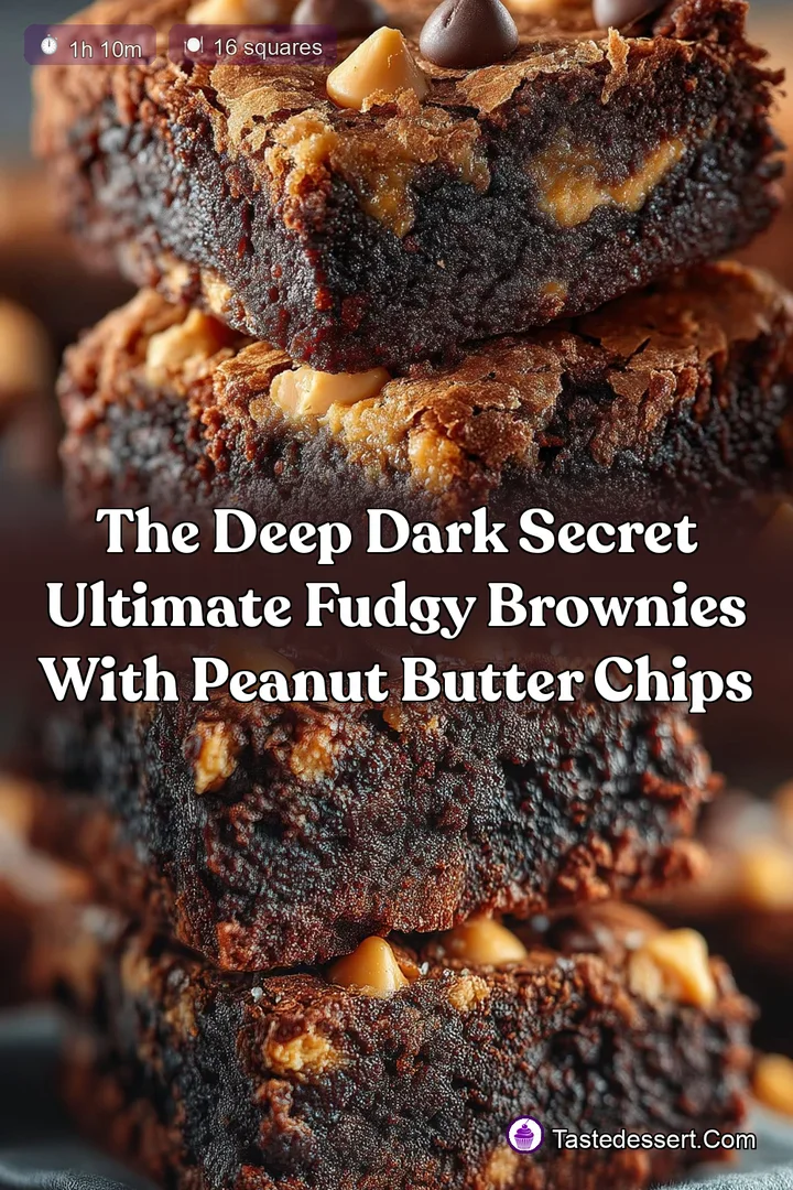 The Deep Dark Secret Ultimate Fudgy Brownies with Peanut Butter Chips