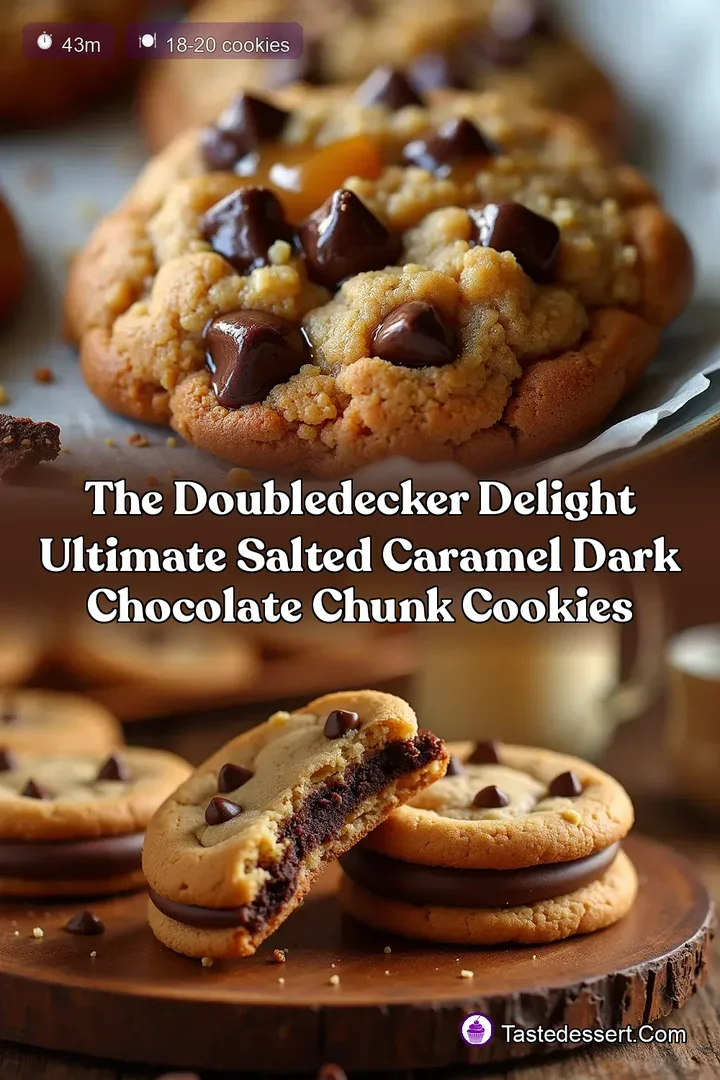 The DoubleDecker Delight Ultimate Salted Caramel Dark Chocolate Chunk Cookies