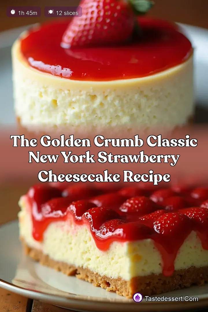 The Golden Crumb Classic New York Strawberry Cheesecake Recipe