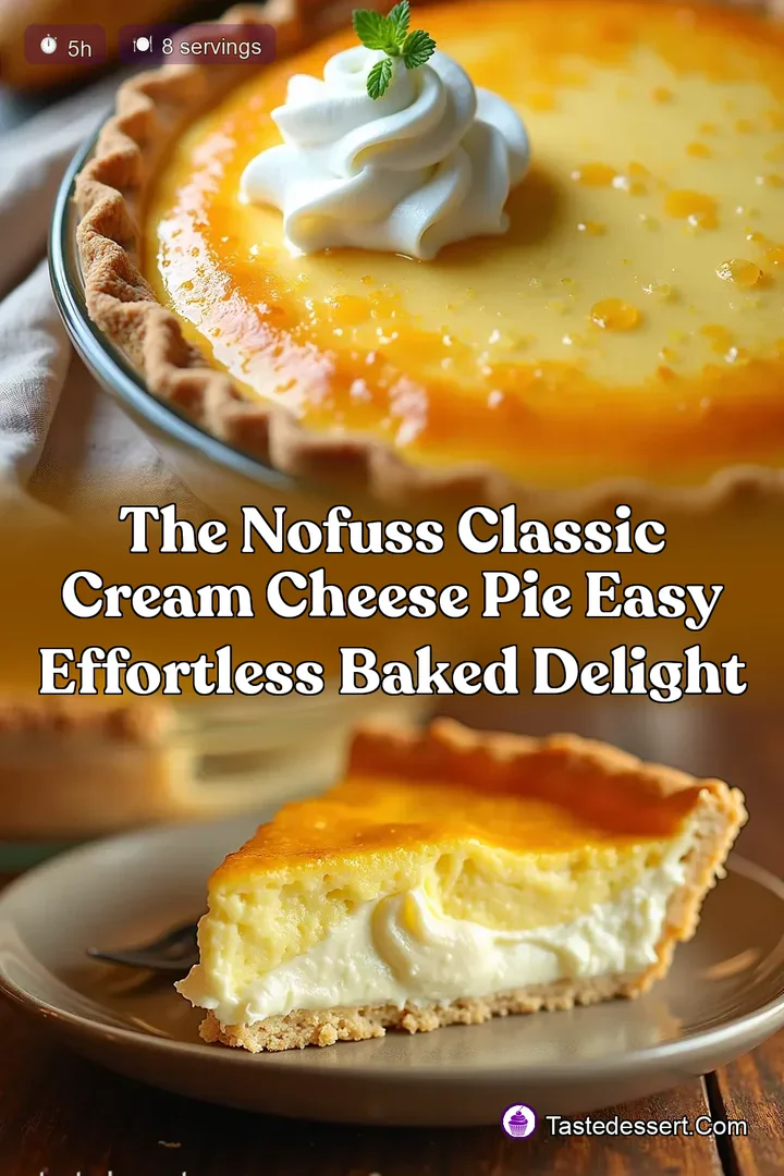 The NoFuss Classic Cream Cheese Pie Easy Effortless Baked Delight