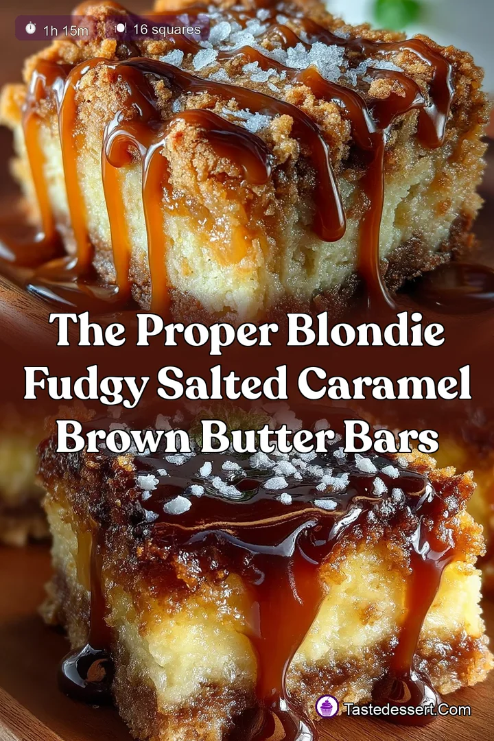The Proper Blondie Fudgy Salted Caramel Brown Butter Bars