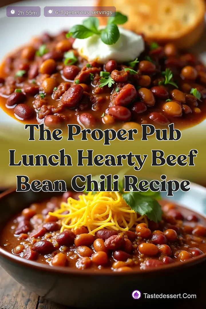 The Proper Pub Lunch Hearty Beef Bean Chili Recipe