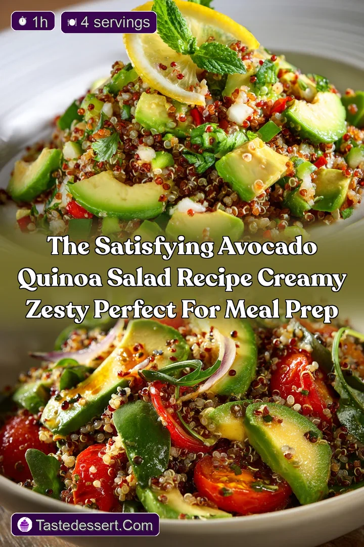 The Satisfying Avocado Quinoa Salad Recipe Creamy Zesty Perfect for Meal Prep