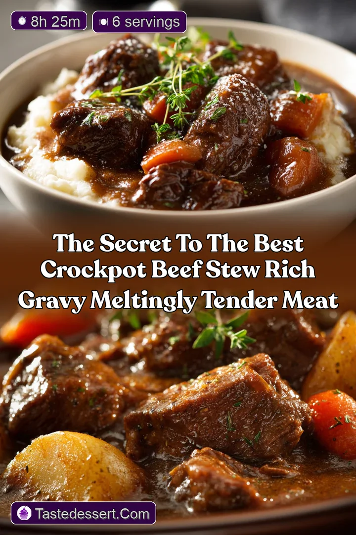 The Secret to the Best Crockpot Beef Stew Rich Gravy Meltingly Tender Meat