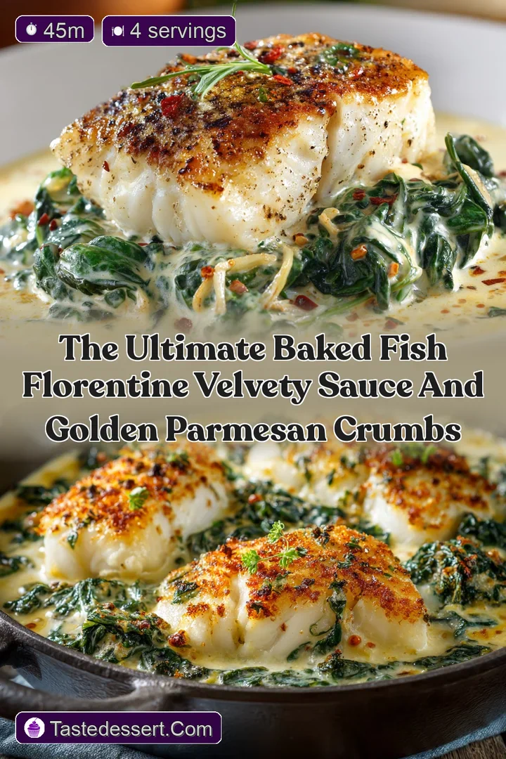 The Ultimate Baked Fish Florentine Velvety Sauce and Golden Parmesan Crumbs