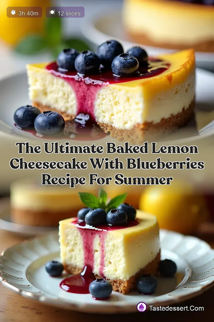 The Ultimate Baked Lemon Cheesecake with Blueberries Recipe for Summer