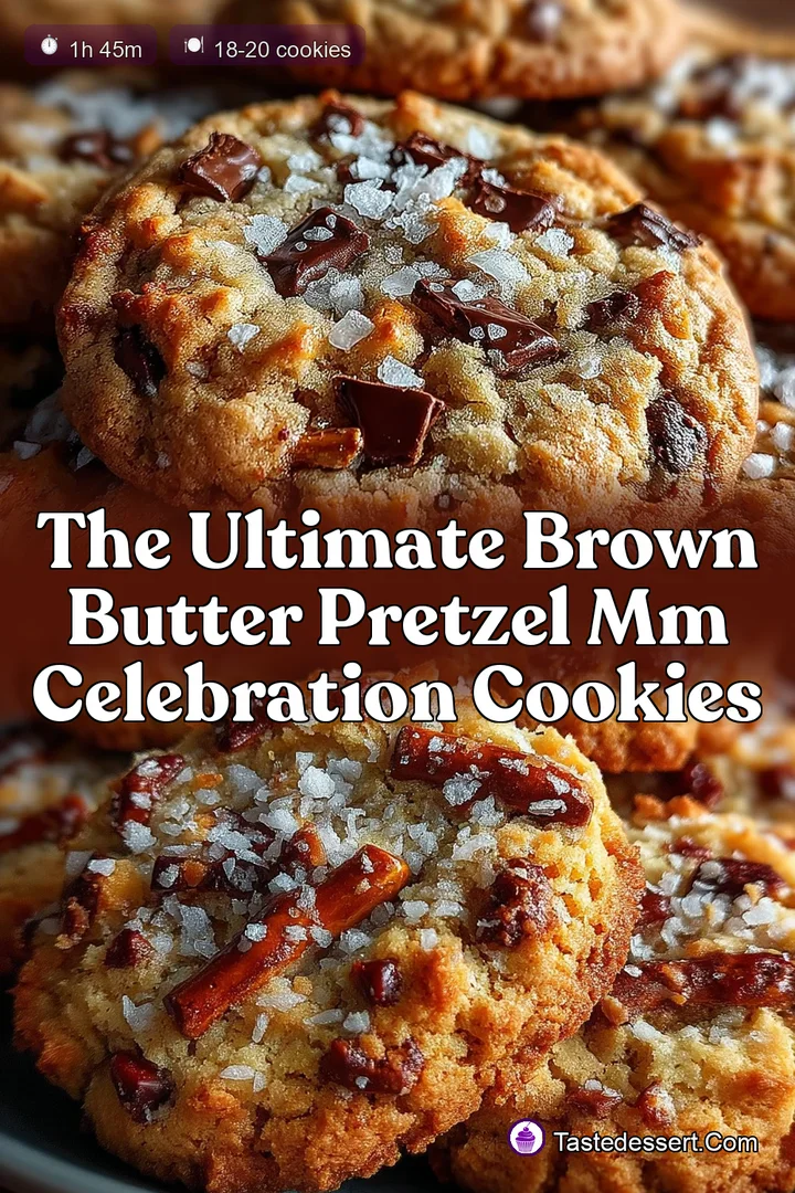 The Ultimate Brown Butter Pretzel MM Celebration Cookies