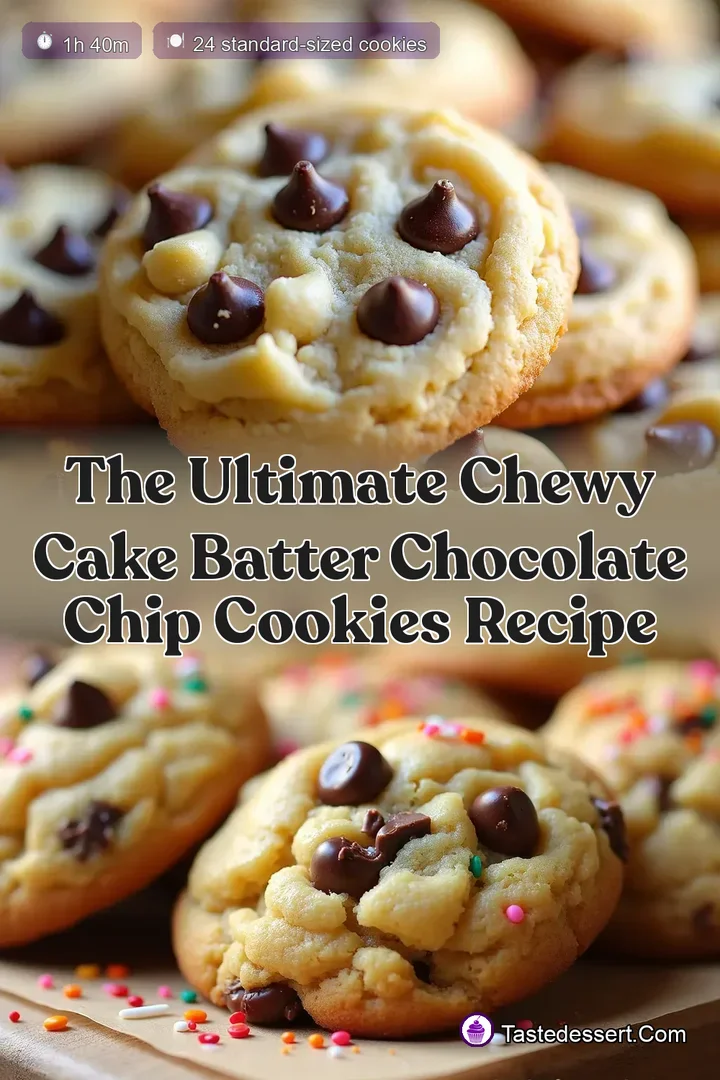 The Ultimate Chewy Cake Batter Chocolate Chip Cookies Recipe
