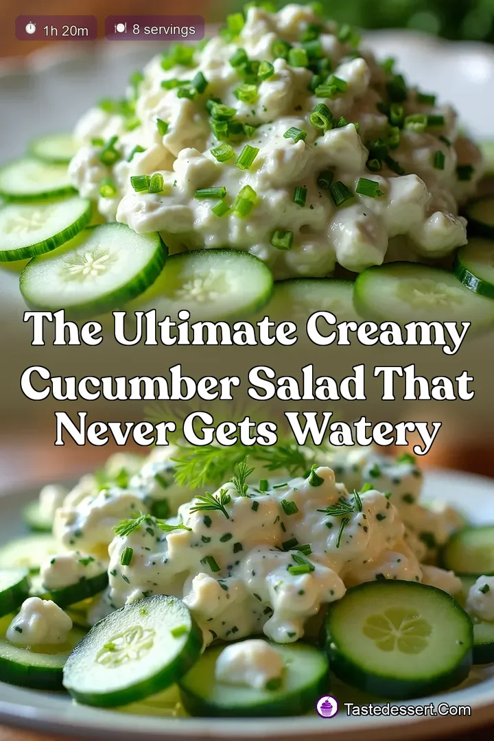 The Ultimate Creamy Cucumber Salad That Never Gets Watery