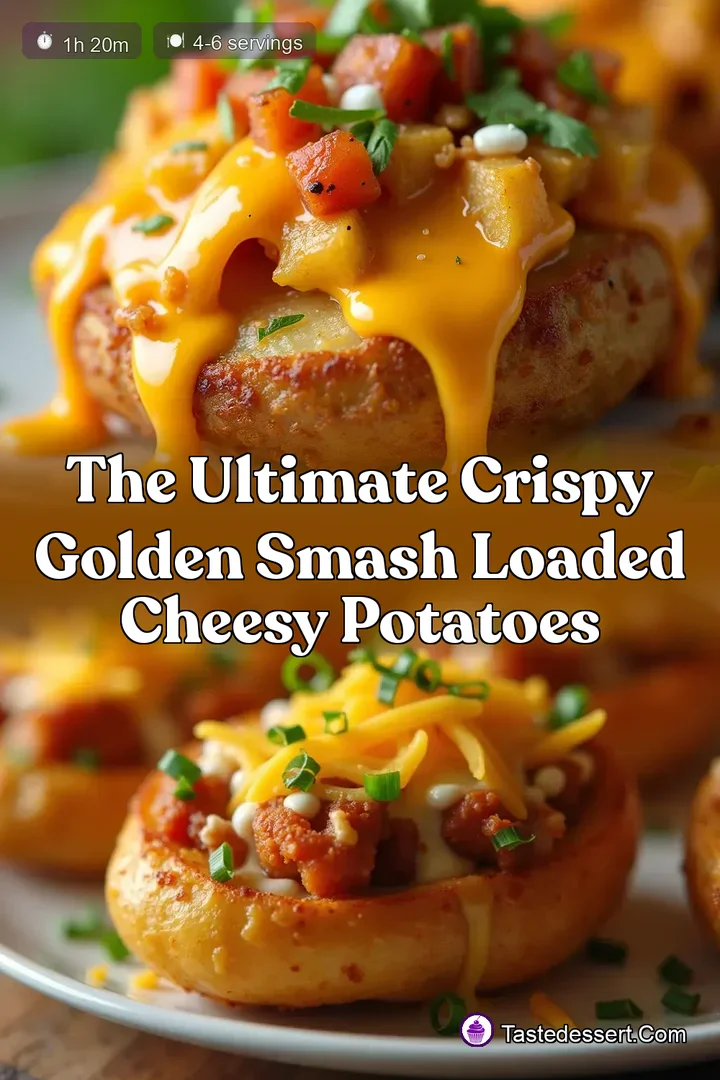 The Ultimate Crispy Golden Smash Loaded Cheesy Potatoes