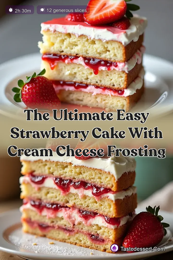 The Ultimate Easy Strawberry Cake with Cream Cheese Frosting