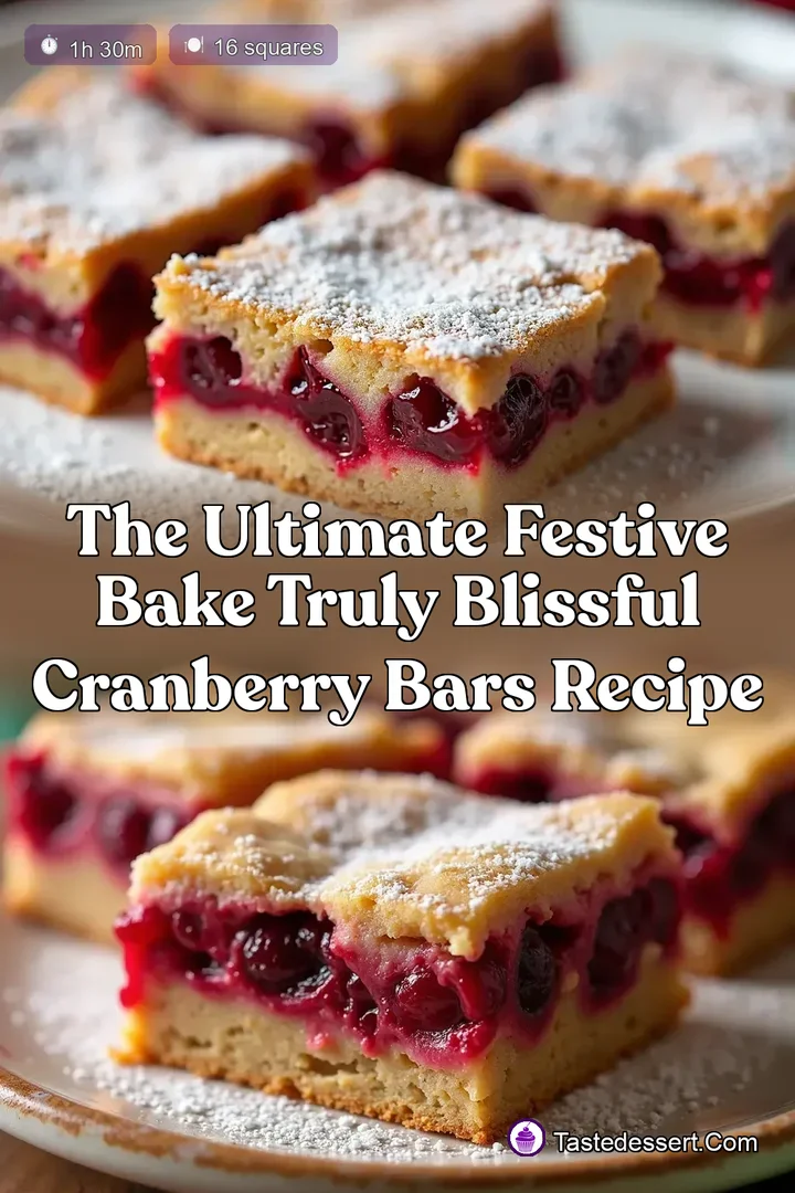 The Ultimate Festive Bake Truly Blissful Cranberry Bars Recipe